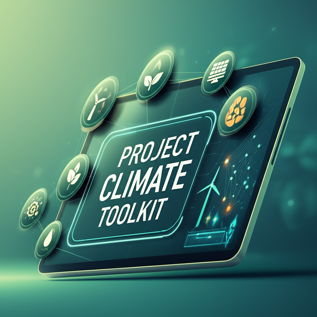 Illustration of a digital toolkit for climate fellows.