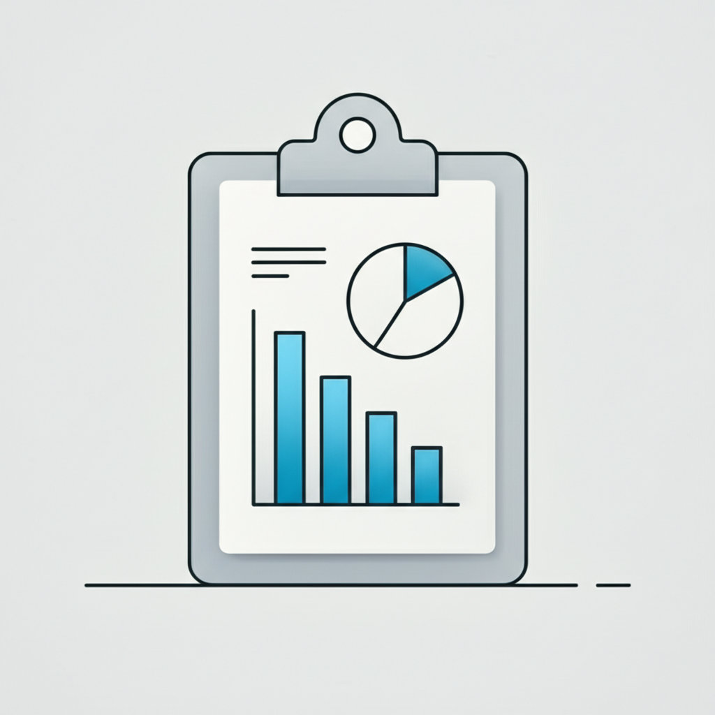 Illustration of an EdTech audit with charts and graphs.